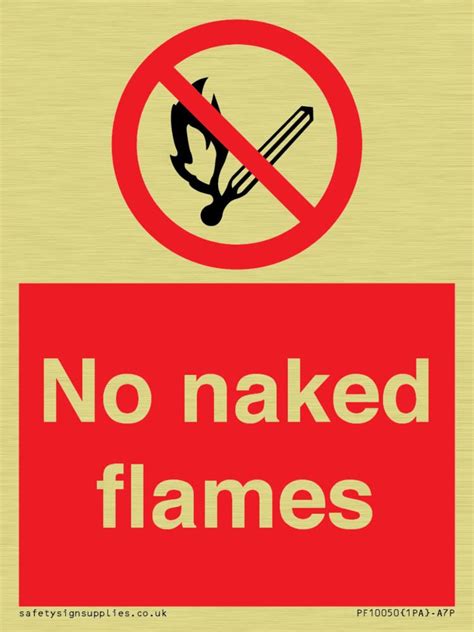 Schild No naked flames 75 x 100 mm A7P bei Amazon de Günstiger