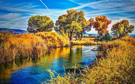 1920x1200 Photography Landscape Nature River Trees Shrubs Hills