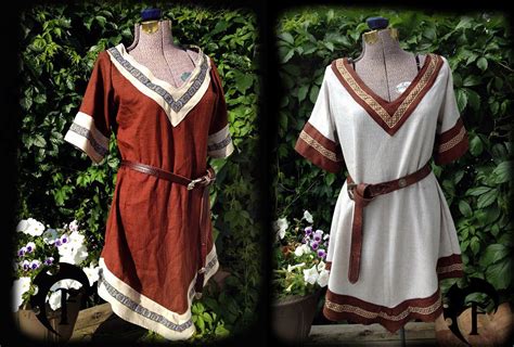Customizable Women Viking Tunic Medieval Fantasy Trim