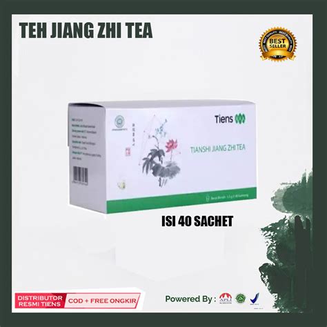 jual teh jiang zhi tea tiens tianshi isi 40 sachet 1 box segel penurunan lemak asli 100