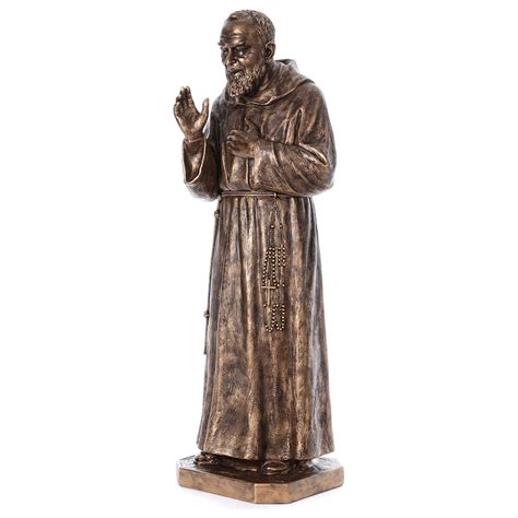 Padre Pio Statue In Fiberglass Bronze Colour 175 Cm By Landi Online