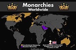 Monarchies Worldwide (credits to selfmade.maps) | Monarchy, Worldwide ...