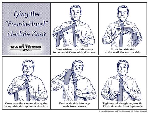 How To Tie A Four In Hand Necktie Knot Agreeordie