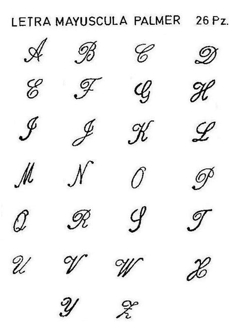Abecedario En Letra Cursiva 2 Letras Para Tatuajes Tipos De Letras