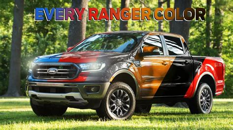 Every Single Color On The 2020 Ford Ranger Youtube