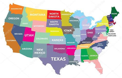 Mapa Dos Estados Unidos Completo
