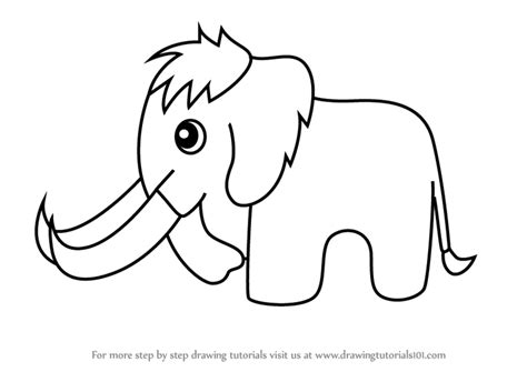 How To Draw A Woolly Mammoth For Kids Animals For Kids Step By Step