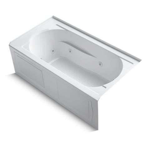 Integrated diverter located on the tub spout with 1/2 connection. Kohler Devonshire K1357-RA-0 60 in. Alcove Whirlpool Tub ...