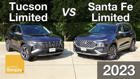 Hyundai Tucson Limited Vs Santa Fe Limited Side By Side Vehicle