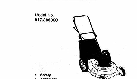 Craftsman 917388360 User Manual 6.25HP 21 ROTARY LAWN MOWER Manuals And