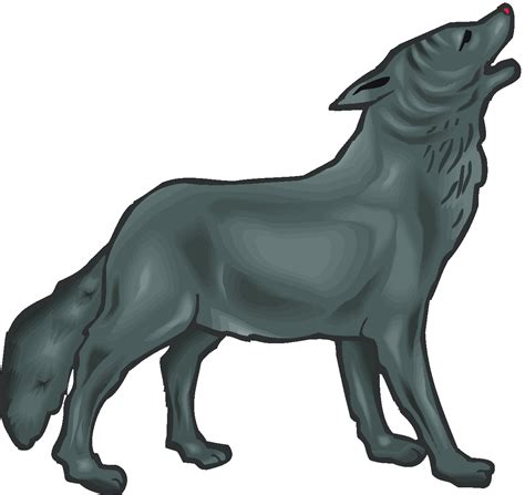 Clip Art Wolf Howling Adr Alpujarra