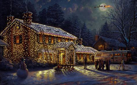 Canvas Oil Painting Christmas Movies National Lampoons