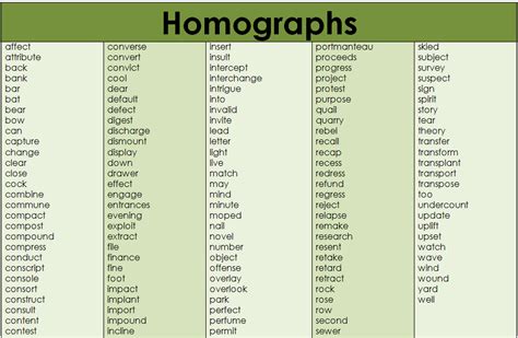 Homograph Word Mat Teaching Resources Homographs Words English Speech