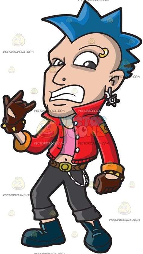 Spiky hired yello guy cart00n. A Punk Rocker With A Blue Mohawk | Spiked hair, Punk rocker, Brown gloves