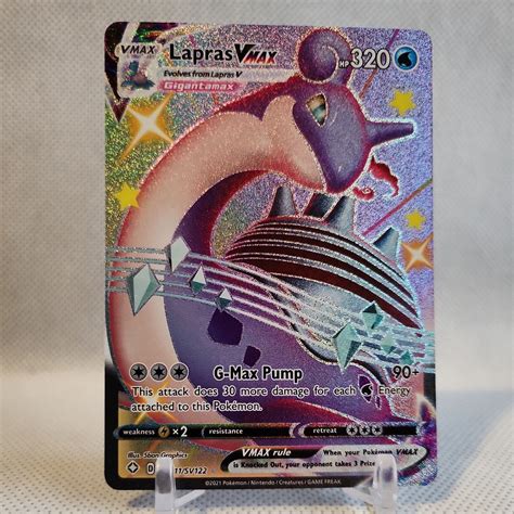 Lapras Vmax SV111 SV122 Holo Shiny Holo Rare 2021 Pokémon Shining