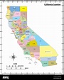 Esquema del estado de California mapa administrativo y político en ...