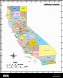Esquema del estado de California mapa administrativo y político en ...
