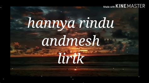 Hanya Rindu Lirik Youtube