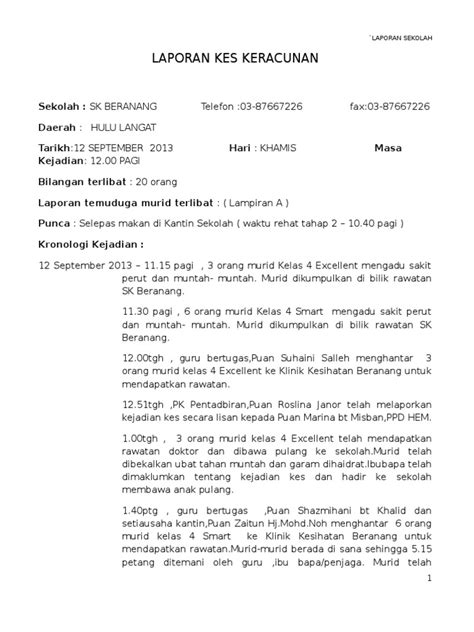 Sehubungan dengan itu semua pihak mestilah komited untuk mendepani isu ini kerana di mana ada kemahuan di situ ada jalan. Contoh Karangan Berita Tentang Keracunan Makanan Di Sekolah