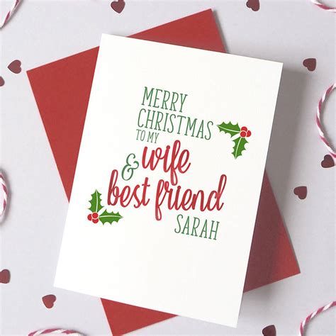 Want to make a perfect diy birthday card ideas for best friend? Personalised Best Friend Christmas Card By Ruby Wren Designs | notonthehighstreet.com
