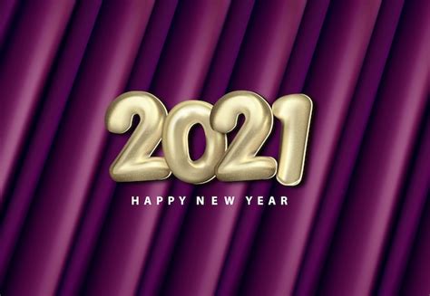 Free Vector Luxury Happy New Year 2021 Background With Papercut