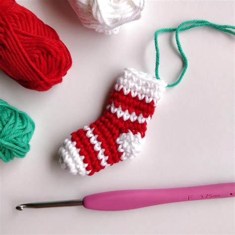 Mini Christmas Stocking Fast And Easy Pattern Crochet Christmas Stocking Pattern Mini