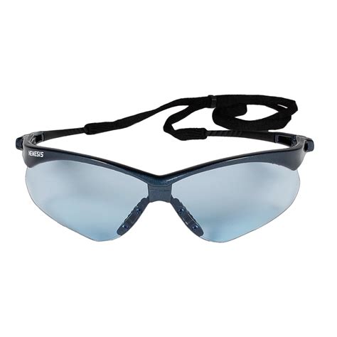 jackson safety 19639 v30 nemesis safety glasses light blue lenses with blue ebay