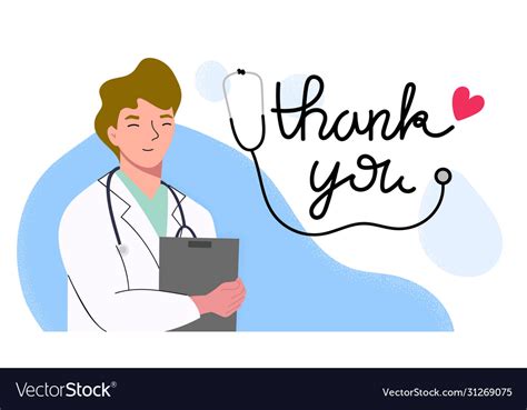Thank You Doctor And Nurses And Medical Personnel Vector Image