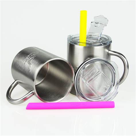 Buy Housavvy 2 Pack 10 Oz Kids Stainless Steel Cup With Straws And Lids