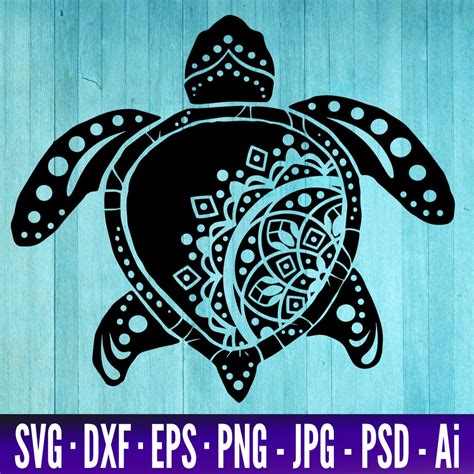 Mandala Turtle Svg Turtle Svg Silhouette Cricut Cut File Etsy Porn