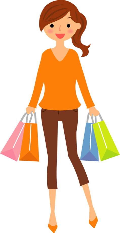 Happy Girl Holding Shopping Bag Png Png Mart