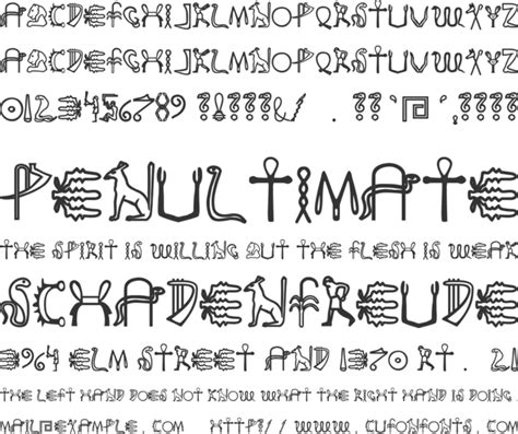 Fake Hieroglyphs Font Preview Myriad Font Clipart Large Size Png