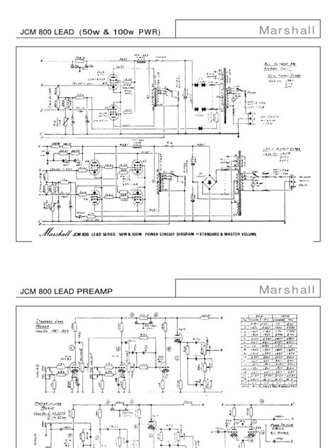 Marshall Jcm800 Lead Series Amplifier Schematic Pdf Pdf