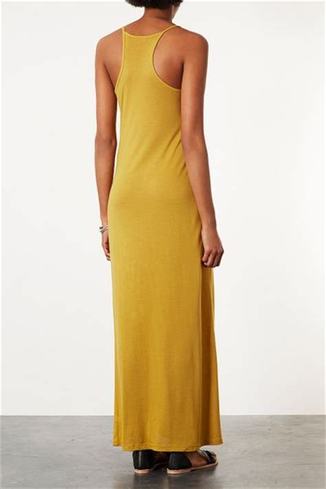Topshop Strappy Cami Maxi Dress In Yellow Ochre Lyst