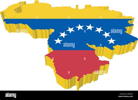 Vectors 3d Map Of Venezuela Stock Vector Image And Art Alamy