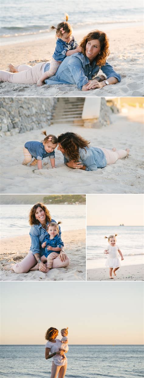 Séance photo mère et fille à la plages Sablettes au coucher de soleil