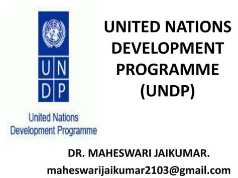 Undp Goals And Global Development Assistance Ppt