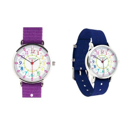 easyread time teacher 12 24 hour rainbow face watch