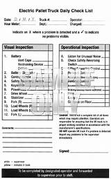 Electric Pallet Jack Daily Inspection Checklist