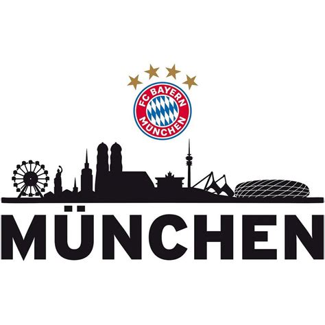 Download the vector logo of the fc bayern munchen e.v. FC Bayern Wandsticker FCB Skyline mit Logo, 60 x 30 cm ...