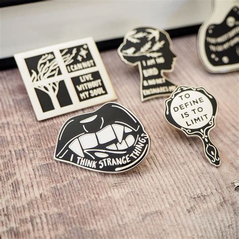 Gothic Literature Enamel Pin Set Set Of Seven Pin Badges Etsy