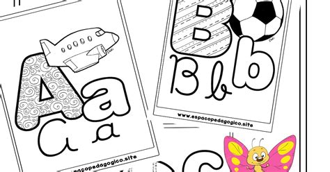 Lindo Alfabeto Ilustrado Para Colorir Pintar Imprimir EspaÇo PedagÓgico