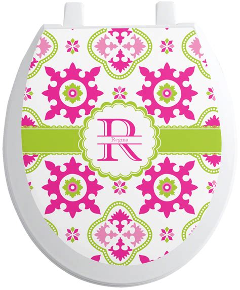 Custom Suzani Floral Toilet Seat Decal Personalized Youcustomizeit
