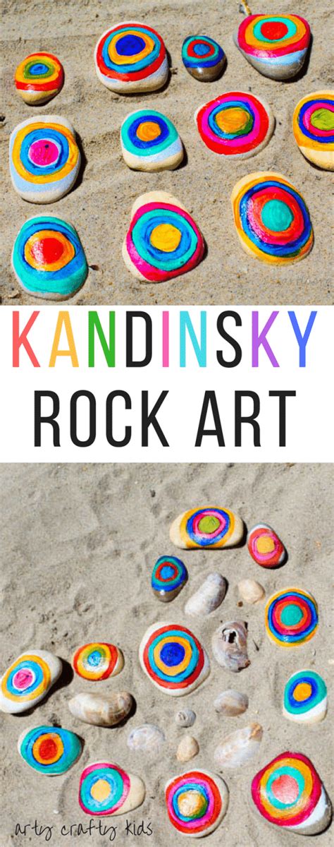 Kandinsky Inspired Rock Art Arty Crafty Kids