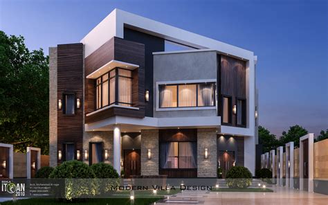 Ft., modern house designs, single floor homes, single floor house plans, small budget house, small house designs, villas. Modern villa with landscape - Saudi Arabia | ITQAN-2010