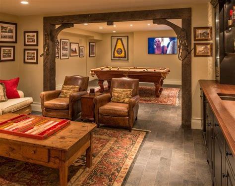 Create a compact seating arrangement around a focal point, such as a fireplace or an entertainment area, just as you would upstairs. 14 Rustic Basement Ideas that Are Anything But Basic
