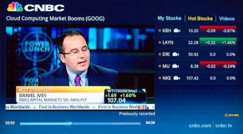 Here are the top 10 stock screener. CNBC Real-Time for Google TV | The Talking Geek
