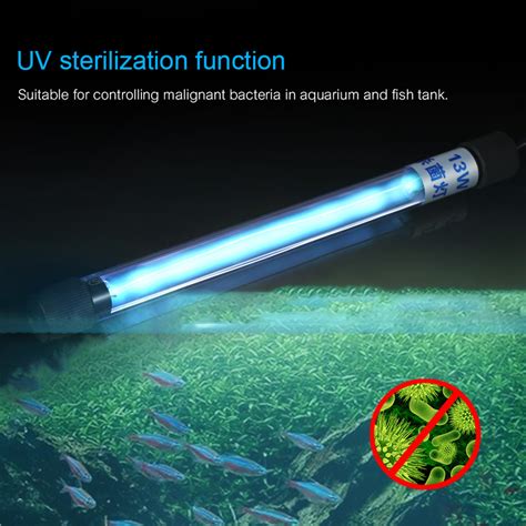13w Uv Light Sterilization Lamp Submersible Ultraviolet Sterilizer