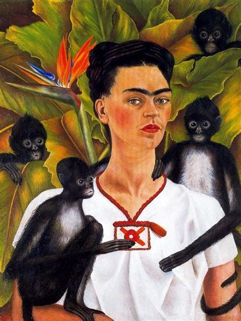 Der einfluss der musik auf seiner kunst ist nicht zu übersehen und zeigt sich deutlich in den namen seiner gemälde: Autorretrato con monos von Frida Kahlo (1907-1954, Mexico ...