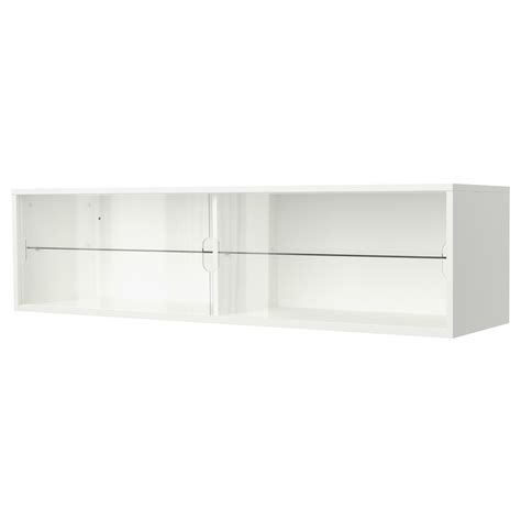 Sektion horizontal wall cabinet 2glass door white jutis frosted. Mobili e Accessori per l'Arredamento della Casa | Wall ...